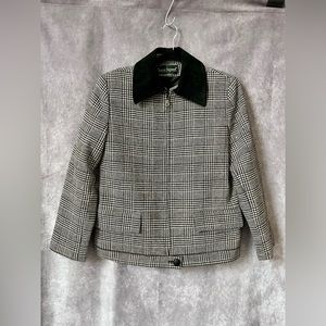 Harve Benard Wool Zippered Blazer with Velvet Collar Sm/Md